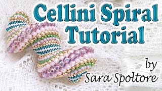 Tutorial Cellini spiral  How to make bracelet necklace with Cellini spiral  Beading tutorial [upl. by Etnovaj]