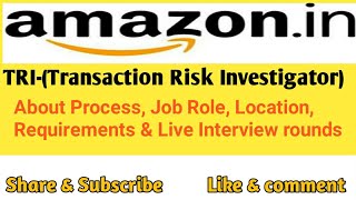 Transaction Risk investigator Interview How to clear TRI How to apply for TRI Rajshekarvision [upl. by Zebapda399]