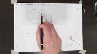 PROIEZIONE ORTOGONALE di un ESAGONO parallelo al piano verticale [upl. by Elletsyrc]