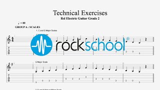 Technical Exercises Rockschool Electric Guitar Grade 2 [upl. by Enelrak]