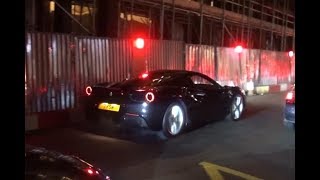 Ferrari 488 STRAIGHT PIPES BURNOUT IN LONDON  Rev Battle [upl. by Evette]