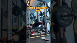 Bench Press 1RM 315lb 143kg [upl. by Block]