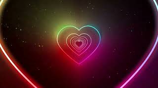 Heart Tunnel  Neon Light Tunnel  Gradient Color Lights  Galaxy Particles  Heart Background 2Hr [upl. by Efthim]