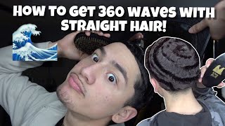 How to get 360 waves with Straight hair 🌊 [upl. by Orelle615]