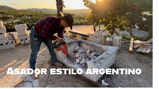 CONSTRUYENDO UN ASADORCHIMENEA PARA COCINAR CON LEÑA ESTILO ARGENTINO PASO A PASO PARTE 1 [upl. by Feldstein461]