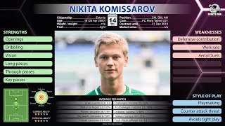 Nikita Komissarov – 18yearold Pirlo from Estonia  Scouts View [upl. by Ardnajela719]