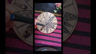 mandana design in wood board artmandanadesigntrending viralvideo shorts newsongsytshorts [upl. by Aneeroc]