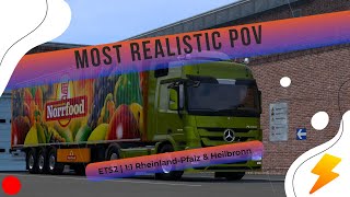 ETS2 11 RheinlandPfalz amp Heilbronn Map  Most Realistic POV Driving  Mercedes Actros ASMR [upl. by Fifine]