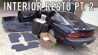 240SX Interior Restoration Part 2 Installing New Carpet amp Sound Deadening [upl. by Yanttirb332]