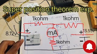 verification of superposition theorem experiment superposition theorem experiment govindkzone [upl. by Salvidor436]