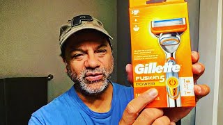 Gillette Fusion5 POWER 🪒 amp Pacific Shaving Co cork handle shave brush average guy tested APPROVED [upl. by Clere]