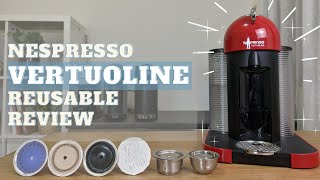 WATCH THIS BEFORE PURCHASE Nespresso reusable capsules and lids  Review amp Comparison Vertuoline [upl. by Aisital]