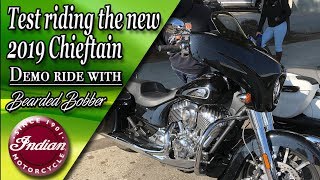 Test riding the 2019 Indian Chieftain not a review behind bars [upl. by Nivra]