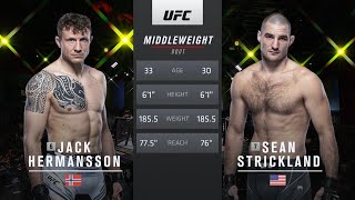 Jack Hermansson vs Sean Strickland Full Fight Full HD [upl. by Aisila]