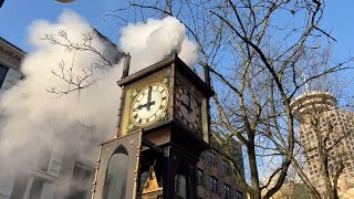 Experience the Charm of Gastowns Steam Clock as it Strikes 9 A Timeless Landmark in Vancouver [upl. by Eatnahc]