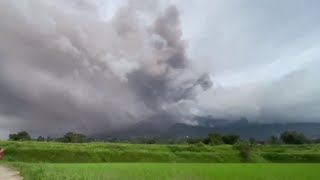 70 climbers stranded after volcano erupts in Indonesia [upl. by Maurizia]