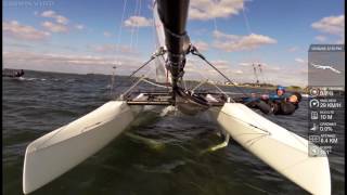 Nacra 17 Testing  Boat on Boat upwind [upl. by Nylodnarb]