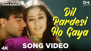 Hindi Song  Dil Pardesi Ho Gaya  Kachche Dhaage  Ajay Manisha  Lata Mangeshkar Kumar Sanu [upl. by Neerhtak]