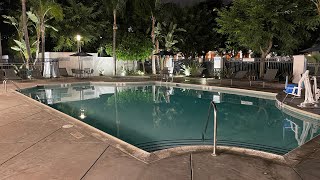 Outdoor Swimming Pool At The Marriott Courtyard Hotel Room [upl. by Louisa]