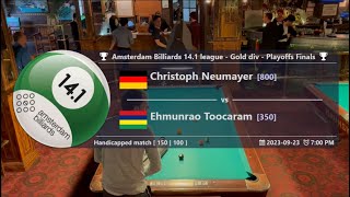 Christoph Neumayer vs Ehmunrao Toocaram  20230923 [upl. by Nnayllas268]