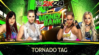 WWE 2K24 💥 LIV MORGAN amp RONDA ROUSEY vs RHEA RIPLEY amp IVO SKY 💥 wwe wwe2k24 [upl. by Oluap]