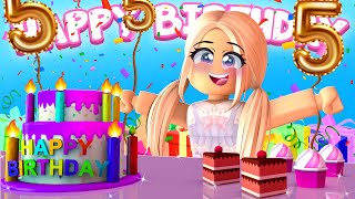 MY FIFTH BIRTHDAY PARTY IN ROBLOX BROOKHAVEN [upl. by Vivi]