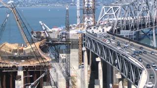 Official San FranciscoOakland Bay Bridge Construction TimeLapse [upl. by Nosila530]