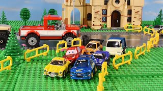 Mini McQueens Racing Showdown feat ChoroQ  Lego StopMotion [upl. by Golda]