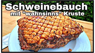 Schweinebauch mit wahnsinns Kruste vom Grill ganz einfach [upl. by Missy791]