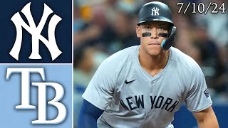 New York Yankees  Tampa Bay Rays  Game Highlights  71024 [upl. by Ahcas]