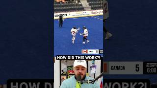 This deke should not have worked a breakdown lacrosse sports trickplay fail womeninsports [upl. by Laoj541]