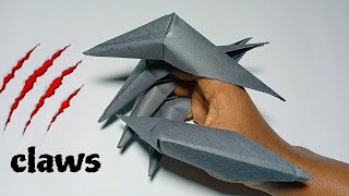 How to make a paper claws origami  paper claws  Claws Origami [upl. by Markowitz]