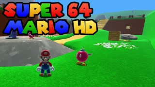 Super Mario 64 HD Remake Gameplay All coins [upl. by Kryska]