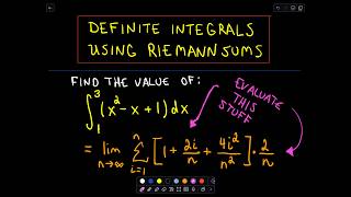 Calculating a Definite Integral Using Riemann Sums  Part 2 [upl. by Danby]