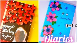 How to make binder diaries at home for journalingnotebooksdiaries 💜💞 [upl. by Benil]