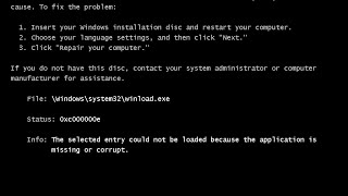 How to Fix quot0xc000000e Windows Failed to Startquot boot error [upl. by Nnaira]