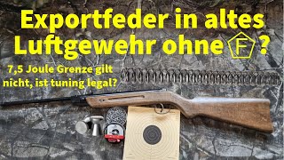 Darf man in ein altes Luftgewehr ohne F eine über 75 Joule Exportfeder einbauen [upl. by Kampmeier21]