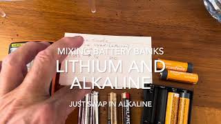 Outdoor Experiment Mixing Lithium and Alkaline Extending Battery Life in 4 x AA Battery Bank [upl. by Nagn]