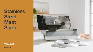 VonShef Stainless Steel Meat Slicer [upl. by Madora]