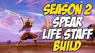 Season 2 Life Staff amp Spear PvP Build Guide amp Gameplay  New World MMORPG [upl. by Ellertal]