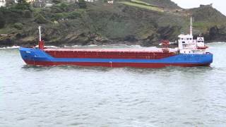 Clay Ship Entering Fowey Harbour [upl. by Acinod]