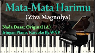 Ziva Magnolya – MataMata Harimu Piano Karaoke  CHORD [upl. by Otsugua]