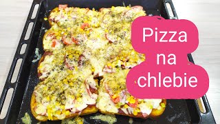 Pizza na chlebie w 10 minut Pyszna i szybka [upl. by Ayak]