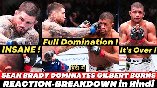 End of Gilbert Burns  Sean Brady DOMINATES Gilbert Burns  Reaction and Breakdown in Hindi [upl. by Ataner]