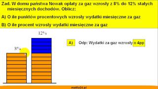 Punkt procentowy a procent  Zadanie  Matfiz24pl [upl. by Pokorny730]