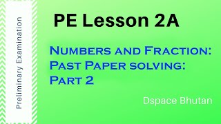 PE Lesson 2B Past paper solving [upl. by Shrier222]