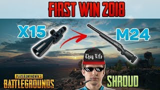 M24  x15 Scope  Shroud win first solo game 2018  PUBG HIGHLIGHTS TOP 1 35 [upl. by Cristoforo]