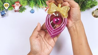 Christmas decoration ideas  DIY Christmas decoration ideas Christmas glitter foam sheet ornaments [upl. by Neirda]