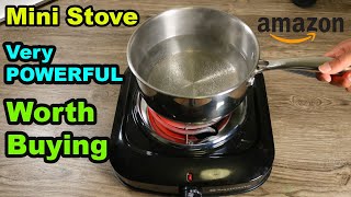 Mini Electric Stove Review  Powerful Single Electric Burner  Mini Countertop Stove  Unbox Heaven [upl. by Etessil]