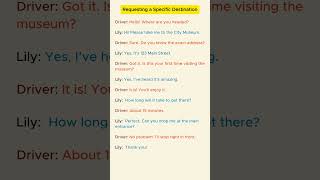 Traveling conversation in english  Requesting a Specific Destination Shorts [upl. by Mastic]